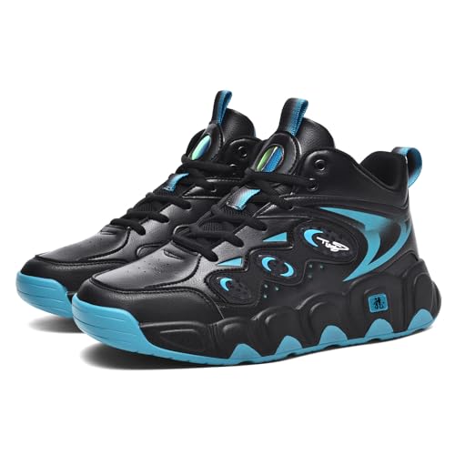 Men's High-Top Basketball Shoes,Artificial Leather Sneakers,Plus Sizes