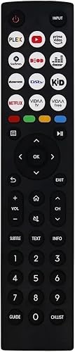 Replacement TV Remote Control Compatible with Hisense LCD LED TV EN2J36H Remote Control for Hisense LCD LED TV 65U7HQ 65U8HQ 75U8HAU 50E77HQ 55E77HQ 65U8HAU 55U8HAU