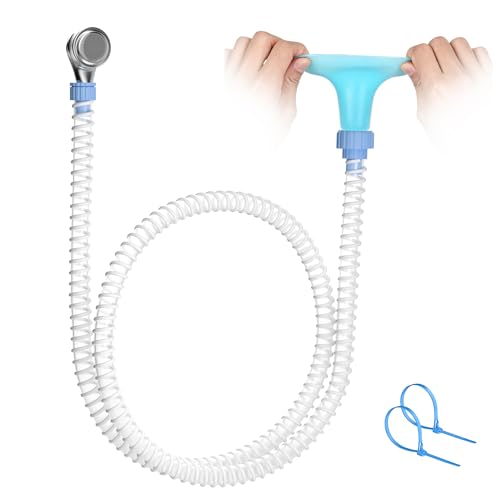 Zhongpu Reach Handheld Shower Head with 6 Ft Hose Slip-On Faucet Sprayer Attachment for Pet Bathing Kitchen and Utility Sink – No Installation Needed – Fits Faucets Up to 3” Wide