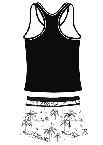 Image of Little Girls' Summer Swimwear Two Piece Boyshort Tankini Kids Swimsuit
