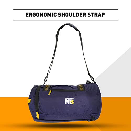 Image of MuscleBlaze Hybrid Gym Bag Cum Standard Backpack , Duffle Bag For Men And Women, Blue, 40 L