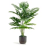 Der Rose Kunstpflanze Künstliche Pflanzen Wie Echt 71 cm Kunstpflanzen Groß Fake Plant für Wohnzimmer Badezimmer Schlafzimmer Zimmer Balkon Deko