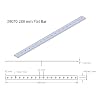 Pitsco Education TETRIX MAX Flat Bar, 288 mm Aluminum Bar with 16 mm Repeating Hole Pattern, Robotics Building Elements, Spare Parts for Robotics and Vehicles, Package of 2