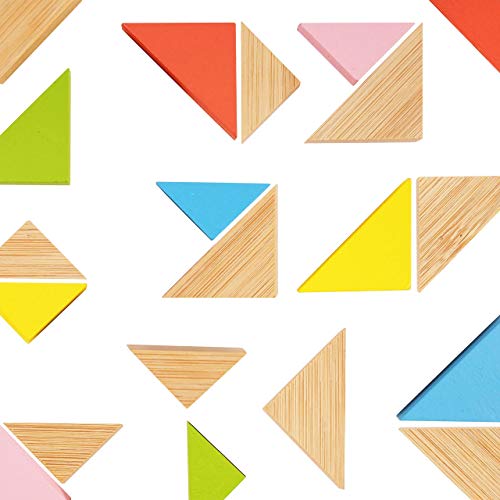 Pack of 20 Multi-Colored Triangle Bamboo Magnets - Cute, Sturdy, and Functional