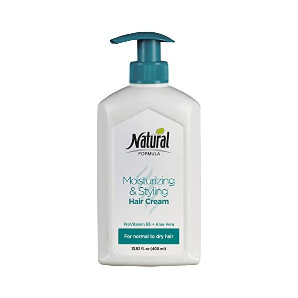 Moisturizing And Styling Hair Cream For Women And Men by Natural Formula - Hair Cream Moisturizer Enriched With Pro Vitamin B5 - Aloe Vera Hair Cream For Normal To Dry Hair - 13.5 fl. oz.