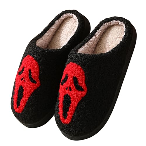 FAYUEKEY Spooky Pumpkin Slippers for Women Men House Memory Foam Fuzzy...