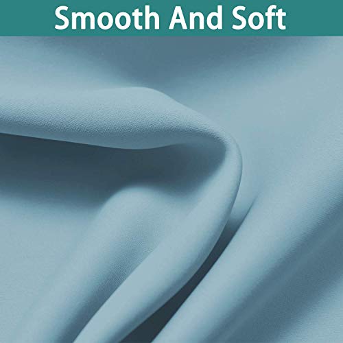 Image of Yakamok Full Blackout Curtains 84 Inches Long,Blackout Curtain Panels for Bedroom, 2 Thick Layers Grommet Top Thermal Insulated Drapes with Black Liner for Living Room(Sky Blue, Set of 2)