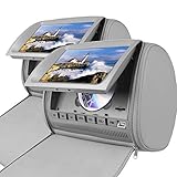 XTRONS Grey 2X Twin Car Headrest DVD Player 9