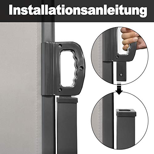 Côté rétractable haut de gamme 100% polyester résistant aux UV pour grands espaces extérieurs - 6