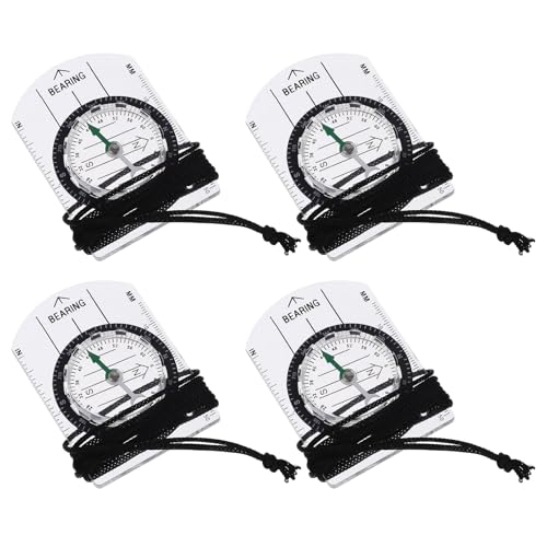 Set de 4 brújulas portátiles pequeñas para senderismo miniatura 1