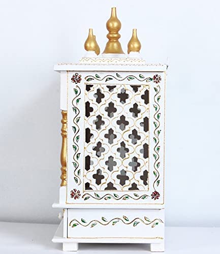 Templo étnico de madera compacto para organizar figuras religiosas y altares 2