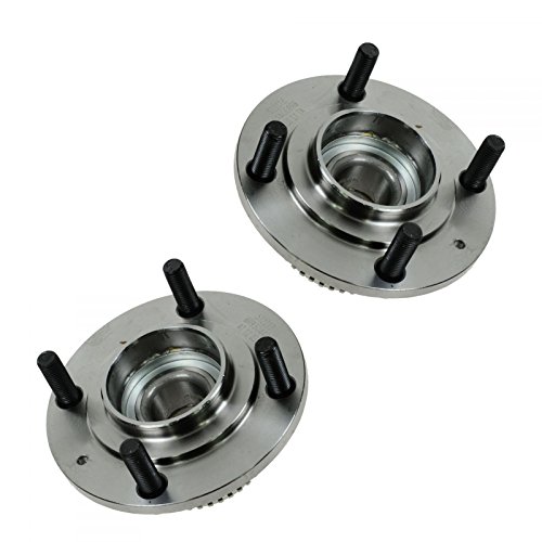 Image of TRQ Rear Left and Right Wheel Bearing and Hub Assembly Set 2 Piece Compatible with 02-03 Mitsubishi Lancer LS OZ Rally 2004 Lancer Sportback Without ABS Brakes 2005 OZ Rally