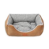 BESCH Cama para Perros 68x52x17cm Suave y Cómoda con Base Antideslizante Antiestres Tela Resistente a los Arañazos - Lavable y Transpirable para Mascotas Pequeñas, Medianas y Grandes (Marrón)