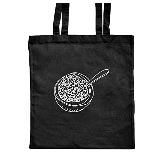 Azeeda 'Bol de Cereales' Bolso Tote Negro Clásico (ZB00005029)