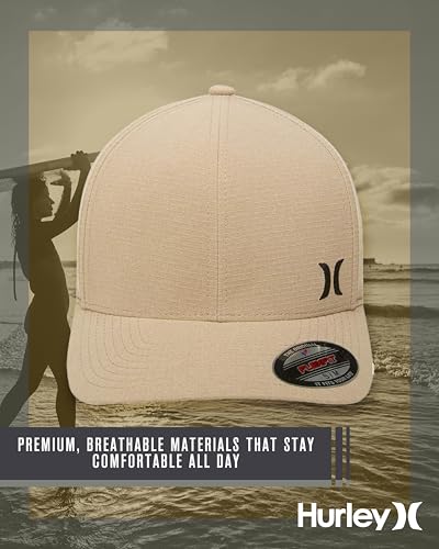 Image of Hurley Men's Baseball Cap - Sweat-Wicking Fitted Baseball Hats for Men (S-XL)