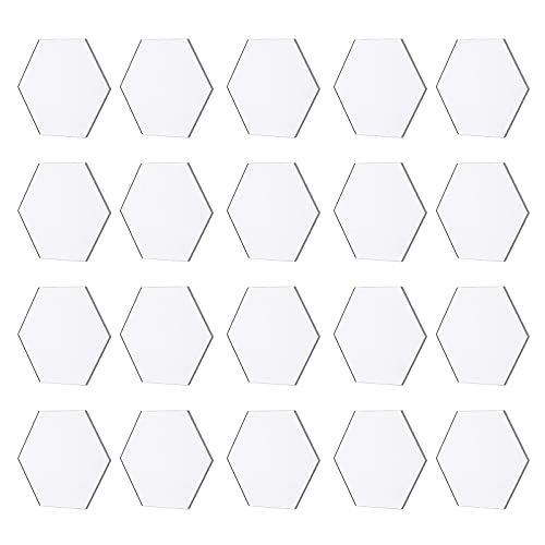 CDIYTOOL Lot de 40 cartes hexagonales en acrylique transparent personnalisables, parfaites comme marque-places de table de mariage, ou comme décoration événementielle