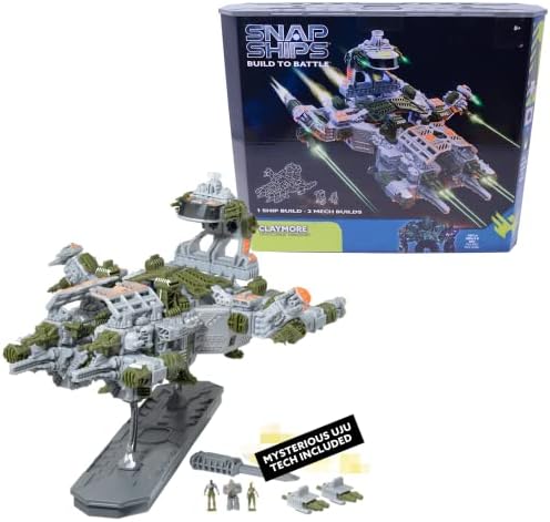 Snap Ships Forge Claymore CR-76 Combat Transport -- Build to Battle -- Features Moving Pieces and Real Firing Action -- Ages 8+