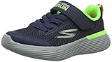 Skechers GO Run 400 V2 KROZOR Sneaker, Navy & Lime Textile/Orange Trim, 37 EU