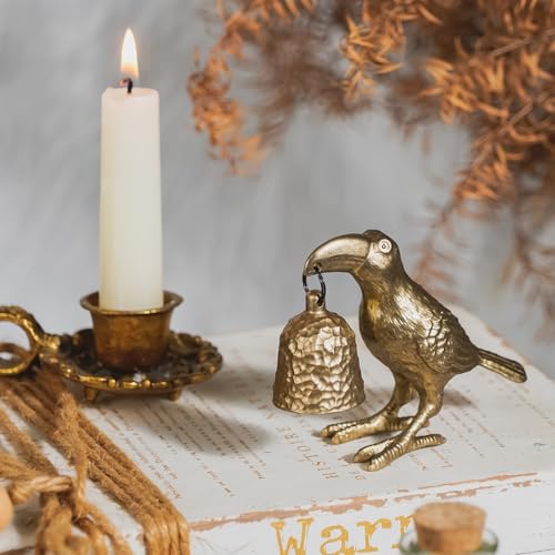 NIKKY HOME Gold Candle Snuffer, Vintage Bird Decor Candle Extinguisher, Decorative Metal Wick Flame Snuffer Candle Accessory