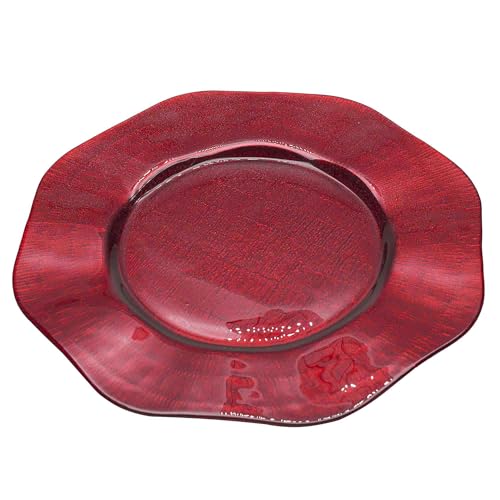 Gala&K | Caja de 6 bajoplatos de cristal | Colección ONDAS | Redondos | Ø 33,5 cm.