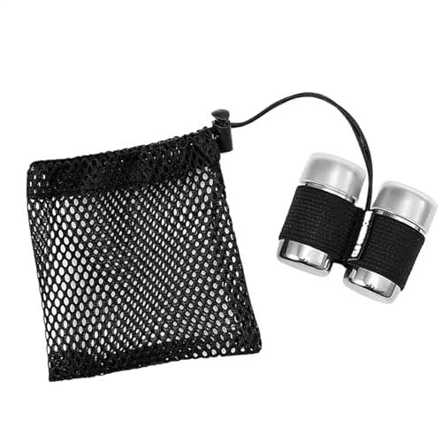 Small Camping Salt Shaker - 2x BBQ Seasoning Dispenser With Lid | Stainless Travel-Size Spice Containers for Hiking - Lightweight and Leakproof