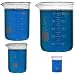 Karter Scientific SF-214T2 Borosilicate Glass Beaker Set, 50/100/250 mL, 3 Sizes