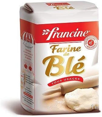 Francine Farine de Ble Tous Usages - French All Purpose Wheat Flour - 2.2 lbs (10 Pack)