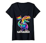 Photo Gallery gaysaurus trex pride month lgbtq dino rainbow divertente dinosauro maglietta con collo a v Photo Gallery gaysaurus trex pride month lgbtq dino rainbow divertente dinosauro maglietta con collo a v