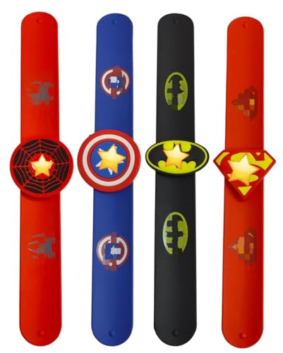 Image of TERA 13 Wrist Band, Silicone Wristbands for Kids, Slap Bracelets for Boys and Girls, Snap Bracelet Bands for Party Theme, Party Favor Gifts for Kids (Multicolour) (4 (Pcs))
