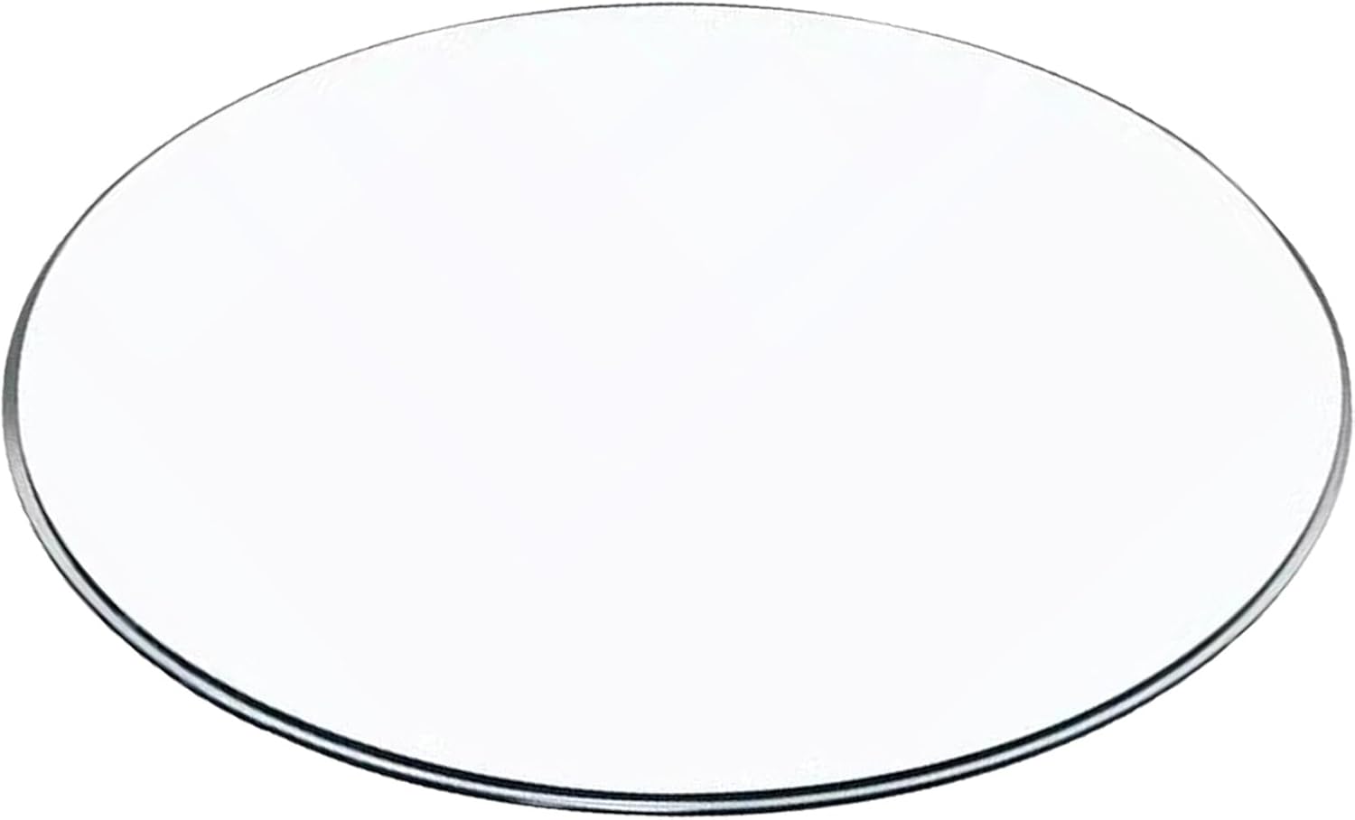 Round Clear Tempered Glass Table Top, Rectangle Tempered, Flat Polish Edge, 1/2" Thick Glass, Premium Round Circular Plate Glass, Dining Table(65CM (25IN))
