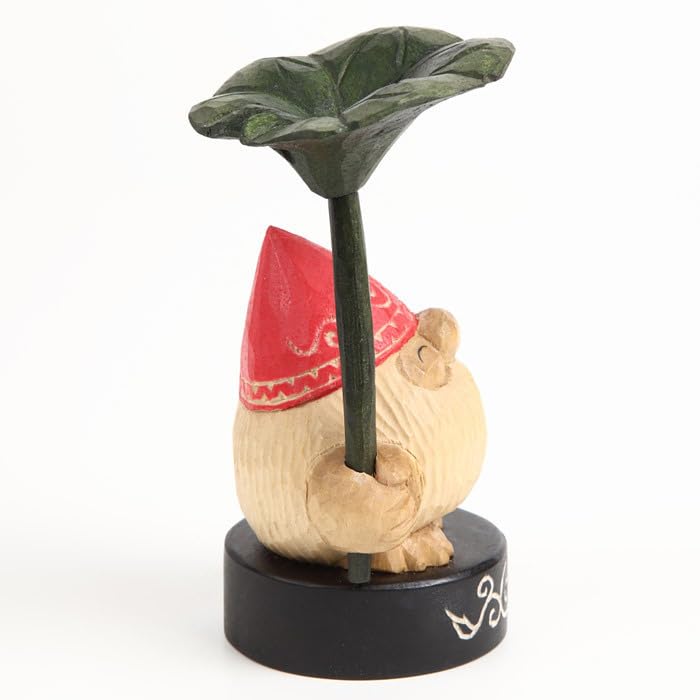 Amazon.co.jp: 木彫り民芸品 幸せを呼ぶ小人の神さま コロポックル