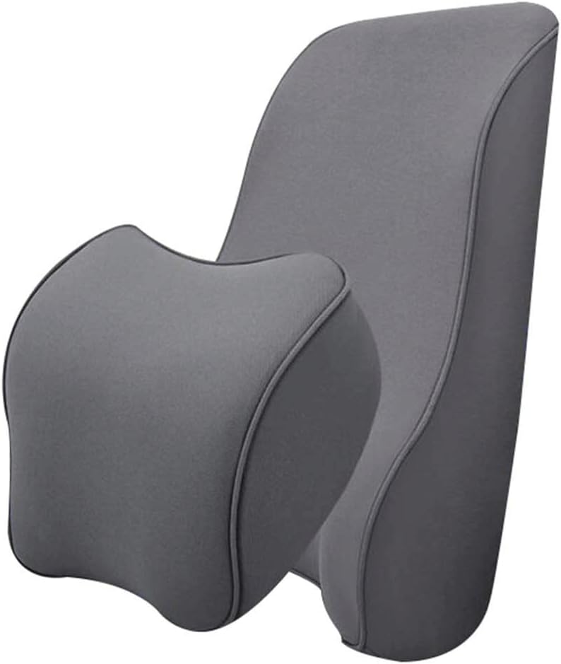 Lumbar Pillow-Waist Support Pillow/Back Cushion, Memory Foam for Orthopedic Backrests for Car Seats, Office/Computer Chairs and Wheelchairs(Gray)