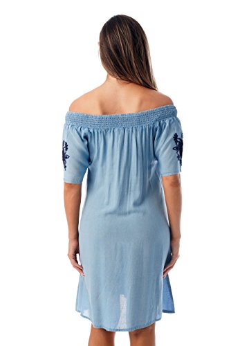 Riviera Sun Short Sleeve Off Shoulder Dress 21831-Ldn-1X #TOP2