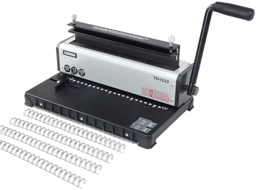 RAYSON TD1222 2:1 Wire Binding Machine, 12-Sheet Punch, 240-Sheet Capacity