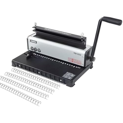 RAYSON TD1222 2:1 Wire Binding Machine, 12-Sheet Punch, 240-Sheet Capacity