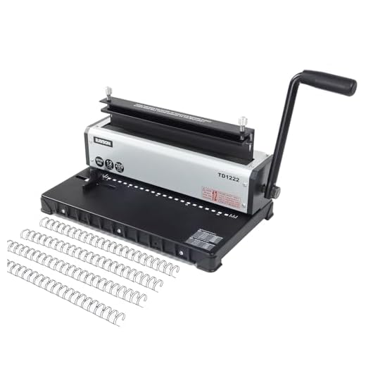 RAYSON TD1222 2:1 Wire Binding Machine, 12-Sheet Punch, 240-Sheet Capacity