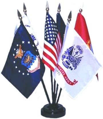 Armed Forces Flag Set 4X6 Inch Mounted E Gloss