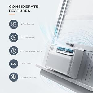 ROVSUN 10000 BTU Window Air Conditioner with Inverter Compressor, AC Unit for Window with Remote Control, Timer Function & Pre-Installed Side Panels for Easy Operation & Installation, 115V/60Hz ROVSUN 10000 BTU Window Air Conditioner with Inverter Compressor AC Unit for Window with Remote Control Timer Function Pre Installed Side Panels for Easy Operation Installation 115V60Hz