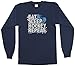 Threadrock Big Boys' Eat Sleep Hockey Repeat Youth Long Sleeve T-Shirt L Navy