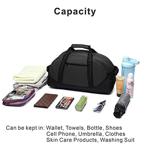 Duffle Bag, AirBuyW 18” Overnight Weekender Travel Sport Carry On Gym Bag Adjustable Shoulder Strap For Women Or Men