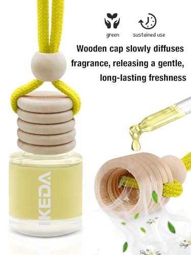 Image of IKEDA Car Air Freshener, Car Fresheners for Men & Women, 45+Day Long Lasting Fragrance Hanging Air Fresheners Scents, with Clip, Perfect for Auto and Home,Christmas,10ml, Vanilla