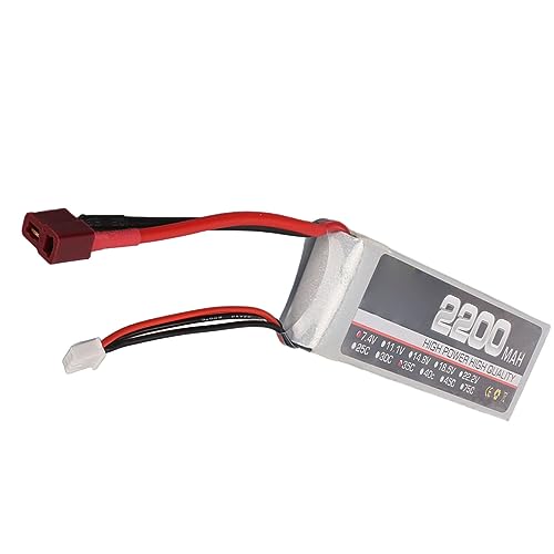 Alomejor LiPo-Akku 7,4V 2200mAh 35C f¨¹r RC Flugzeuge mit T-Stecker - Hochleistungs Langlebig Stabil