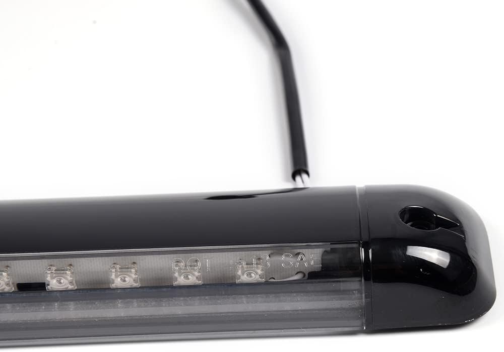 CNNELL LED 3RD Third Brake Light Lamp Compatible with Chevy S10/Suburban Tahoe Yukon 1992 1993 1994 1995 1996 1997 1998 1999 2000 2001 2002 2003 2004,15145321,15755976,Clear lens Black Bottoms