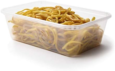 Satco 20 x Heavy Duty Plastic Food Grade Safe Storage Containers & Lids - 500ml - (S)