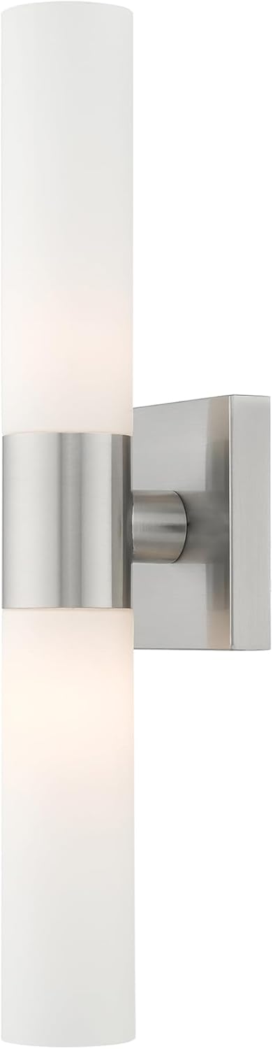 Livex Lighting 10102-05 Aero 2-Light Bath Light, Chrome, 4.5" x 18"