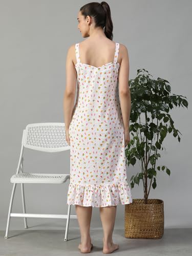 Image of Women Printed Cotton Nighty Nightdress Maxi S /M /L /XL /2XL.