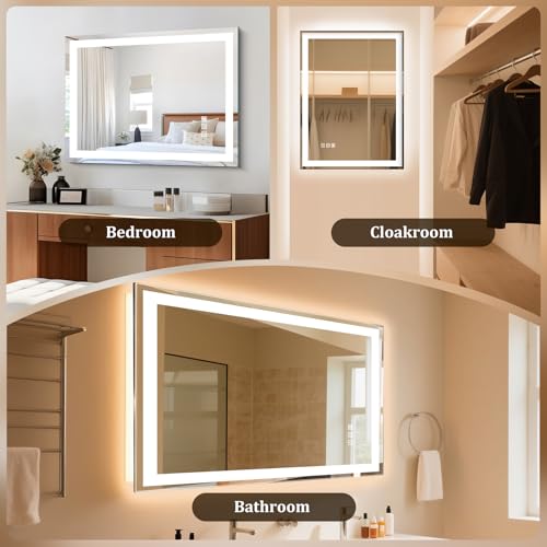 24x32 LED Bathroom Mirror with Lights, Front & Backlit - image 9