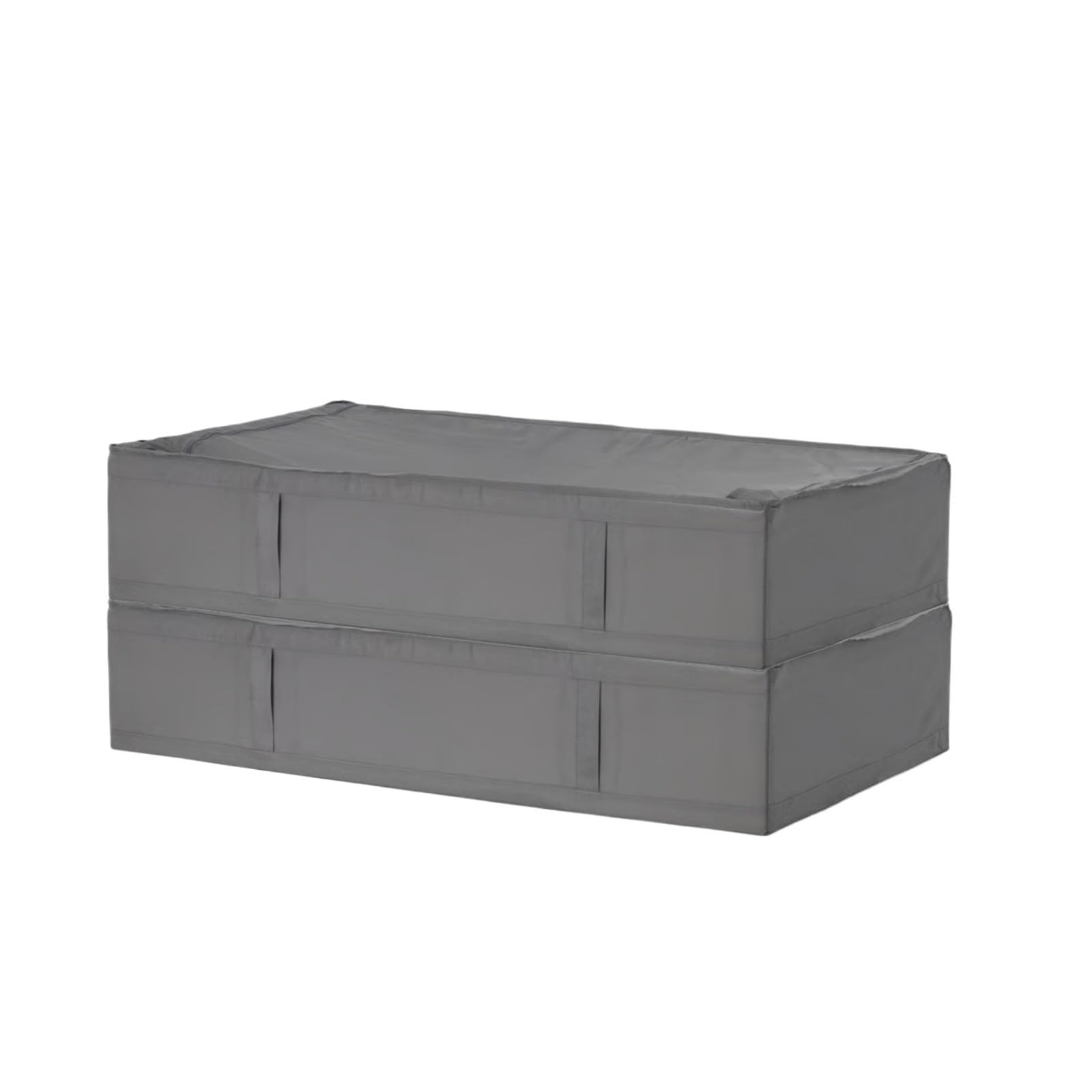 DHYUACN Sheet Storage Box Under Bed Storage Containers, Washable, Collapsible, Bins for Clothes, Blankets, Sheets(Gray 2PC)