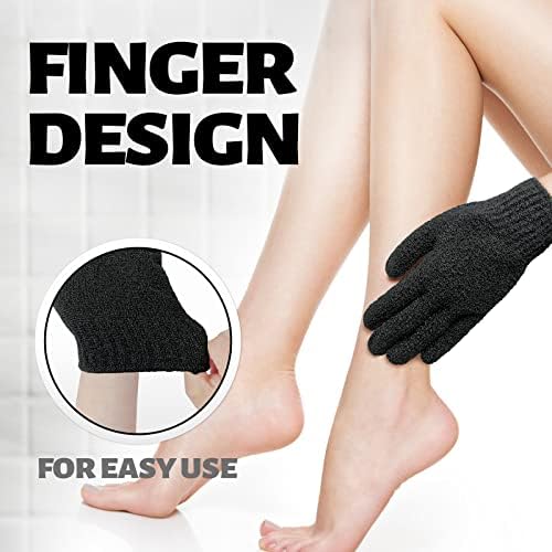 Migliore Wear Exfoliating Gloves, Bamboo Shower Gloves for Men Women, Large Body Scrub Gloves for Spa, Massage, Body Exfoliator, Dead Skin Remover