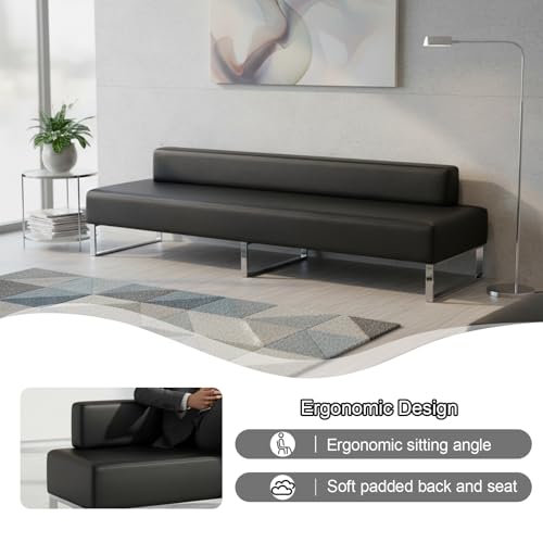 Silla de recepción moderna con estructura de metal para salas de juntas 5
